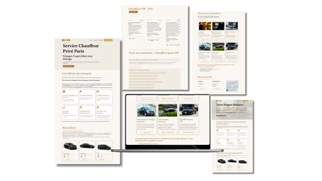 Création site web chauffeur privé longue distance Drivigo